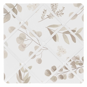 Botanical Taupe Collection Fabric Memo Board