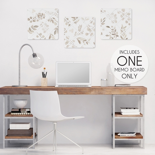 Botanical Taupe Collection Fabric Memo Board - alt image 1