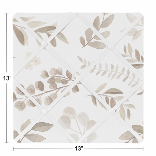Botanical Taupe Collection Fabric Memo Board - alt image 2