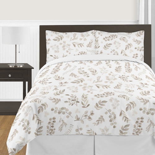 Botanical Taupe Collection Full/Queen Bedding - alt image 1
