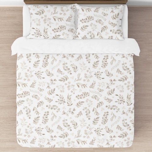 Botanical Taupe Collection Full/Queen Bedding - alt image 2