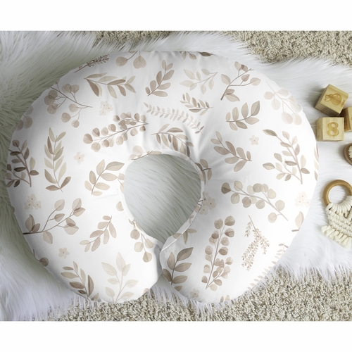 Botanical Taupe Collection Nursing Breastfeeding Pillow Cover - alt image 4