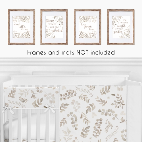 Botanical Taupe Collection Wall Art Prints - Set of 4 - alt image 1