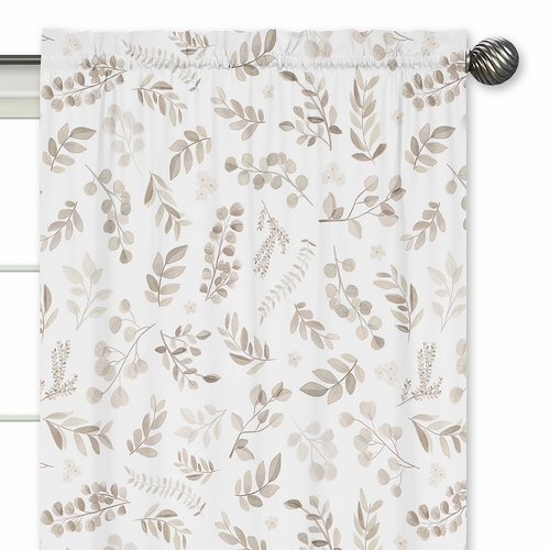 Botanical Taupe Collection Window Panels - Set of 2 - alt image 2