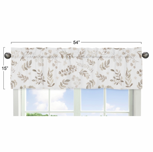 Botanical Taupe Collection Window Valance - alt image 2