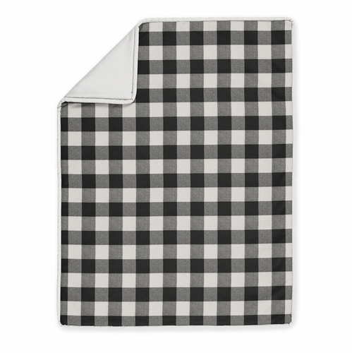 Buffalo Check Black and White 4 Piece Bumperless Crib Bedding - alt image 2