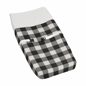 Buffalo Check Black and White Changing Pad Cover