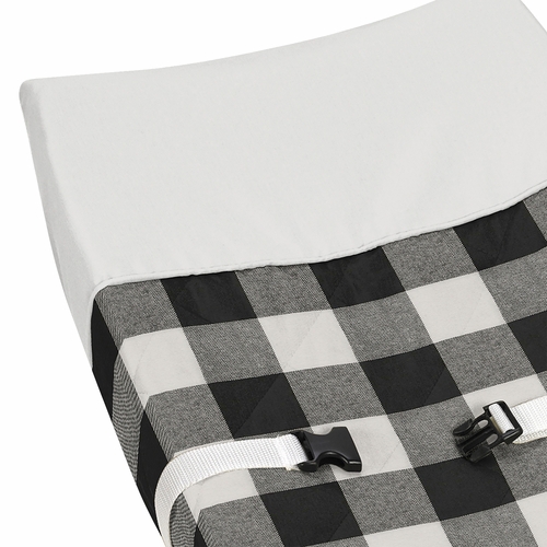 Buffalo Check Black and White Changing Pad Cover - alt image 3