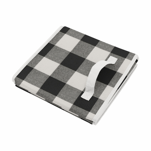 Buffalo Check Black and White Collection Fabric Toy Bin Storage - alt image 2