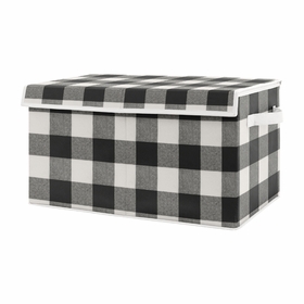 Buffalo Check Black and White Collection Fabric Toy Bin Storage