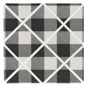 Buffalo Check Black and White Fabric Memo Board