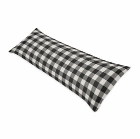 Buffalo Check Black and White Full Length Body Pillow Cover