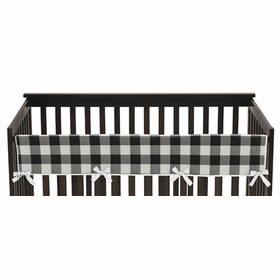 Buffalo Check Black and White Long Rail Guard Cover