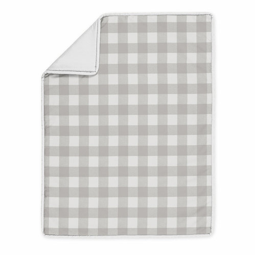 Buffalo Check Grey and White 4 Piece Bumperless Crib Bedding - alt image 2