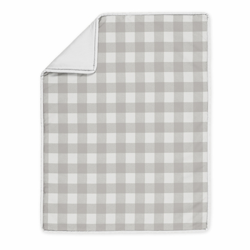 Buffalo Check Grey and White 5 Piece Crib Bedding - alt image 2