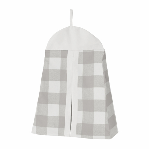Buffalo Check Grey and White 5 Piece Crib Bedding - alt image 5