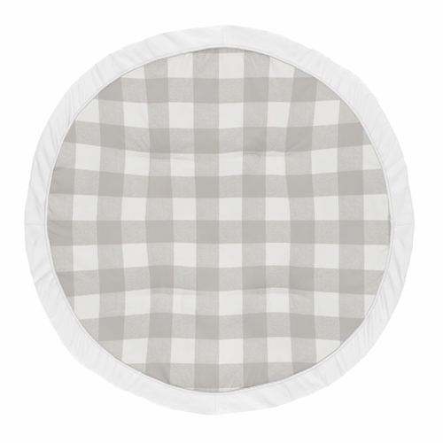 Buffalo Check Grey and White Playmat
