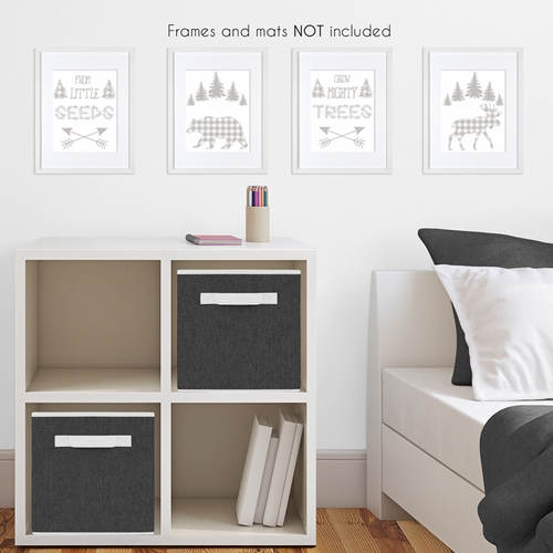Buffalo Check Grey and White Wall Art Prints - Set of 4 - alt image 2