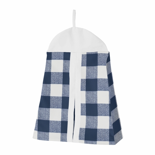 Buffalo Check Navy Blue and White 4 Piece Crib Bedding - alt image 4