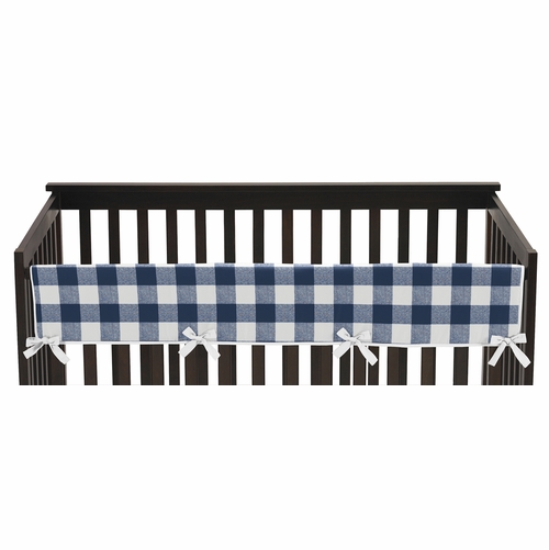 Buffalo Check Navy Blue and White 5 Piece Crib Bedding - alt image 3