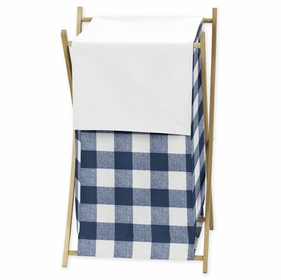 Buffalo Check Navy Blue and White Hamper