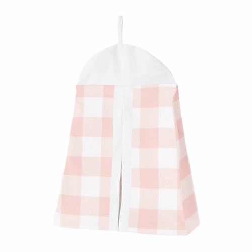 Buffalo Check Pink and White 5 Piece Crib Bedding - alt image 5