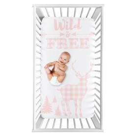Buffalo Check Pink and White Photo Op Crib Sheet