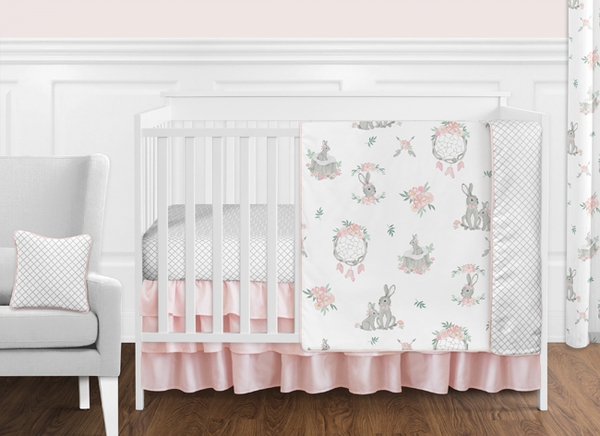 Snuggle Bunny Organic Complete Crib Bedding Set (With Bumper