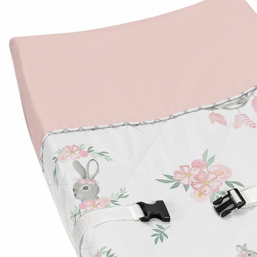 Bunny Floral Collection Changing Pad Cover - alt image 3