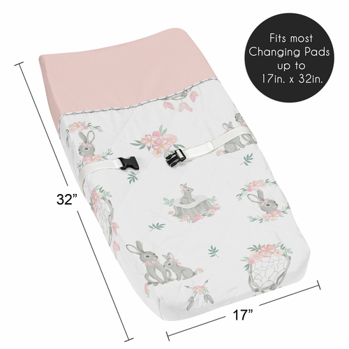 Bunny Floral Collection Changing Pad Cover - alt image 4