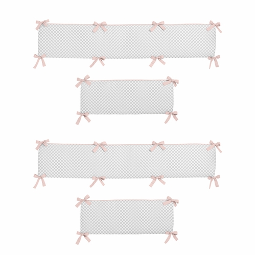 Bunny Floral Collection Crib Bumper Pad - alt image 1