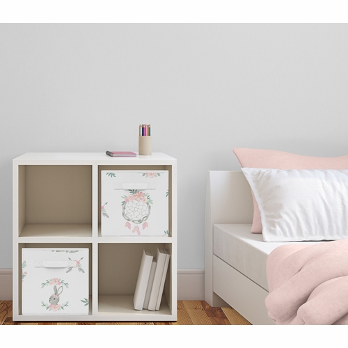 Bunny Floral Collection Foldable Fabric Storage Bins - alt image 1