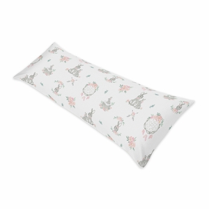 Bunny Floral Collection Full Length Body Pillow Cover