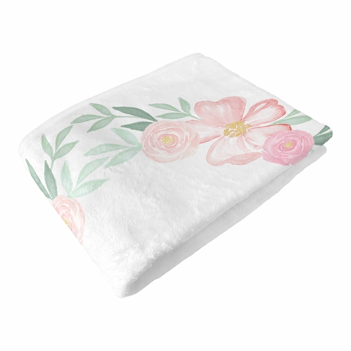 Bunny Floral Collection Monthly Milestone Baby Blanket - alt image 5