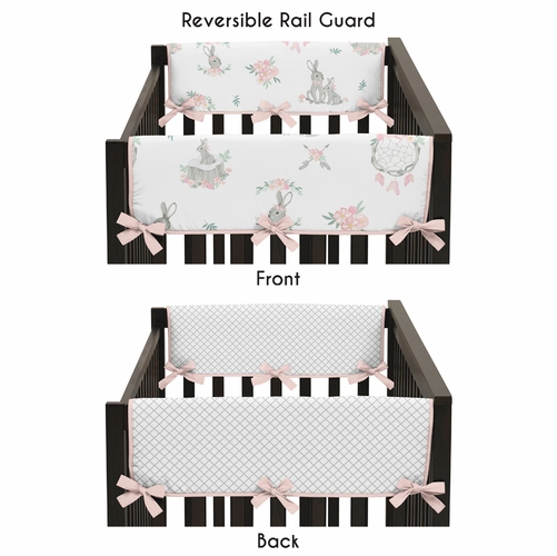 Bunny Floral Collection Side Rail Guard Covers - Set of 2