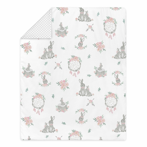 Bunny Floral Collection Toddler Bedding - alt image 1