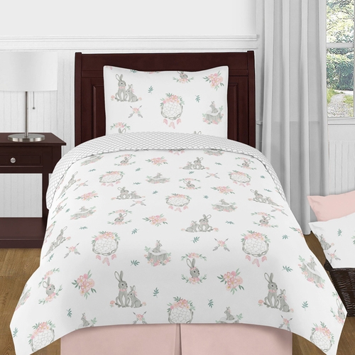 Bunny Floral Collection Twin Bedding