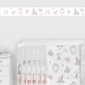 Bunny Floral Collection Wallpaper Border