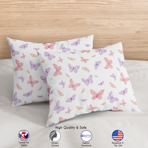 Butterfly Blush Pink and Purple Collection Full/Queen Bedding - alt image 4