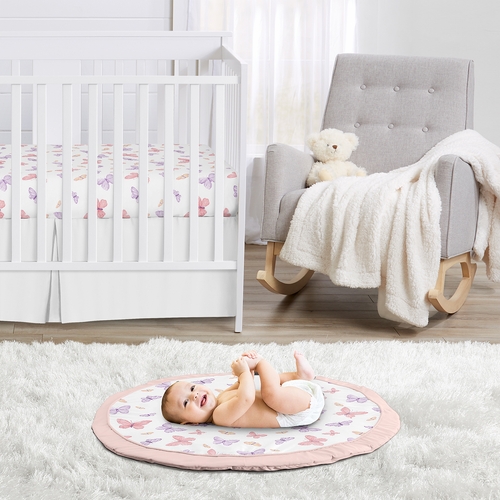 Butterfly Blush Pink and Purple Collection Playmat - alt image 1