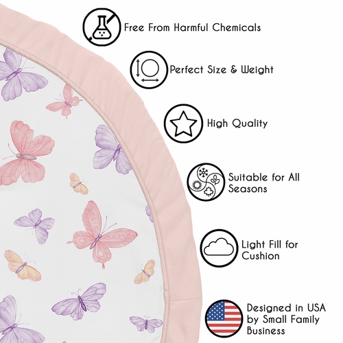 Butterfly Blush Pink and Purple Collection Playmat - alt image 4