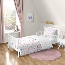 Butterfly Blush Pink and Purple Collection Toddler Bedding