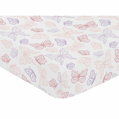 Butterfly Collection 4 Piece Crib Bedding - alt image 5
