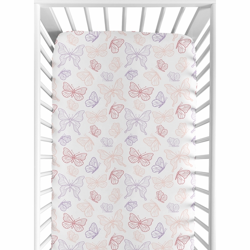 Butterfly Collection Crib Sheet