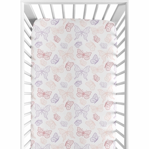 Butterfly Collection Crib Sheet