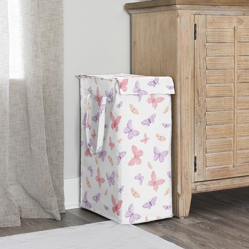 Butterfly Collection Laundry Hamper with Handles - alt image 1