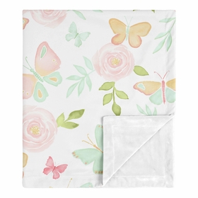 Butterfly Floral Collection Baby Blanket