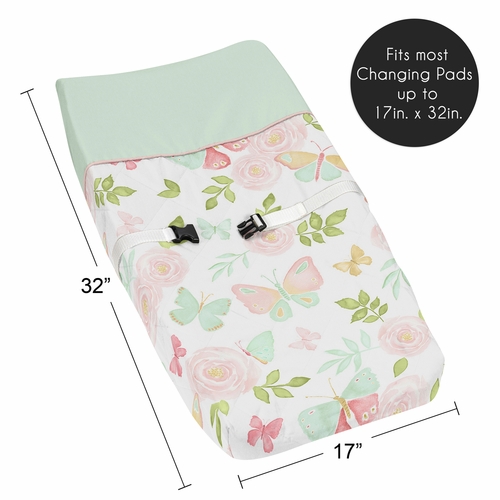 Butterfly Floral Collection Changing Pad Cover - alt image 4