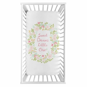 Butterfly Floral Collection Crib Sheet - Sweet Dreams