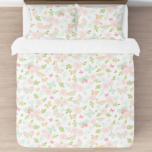 Butterfly Floral Collection Full/Queen Bedding - alt image 1